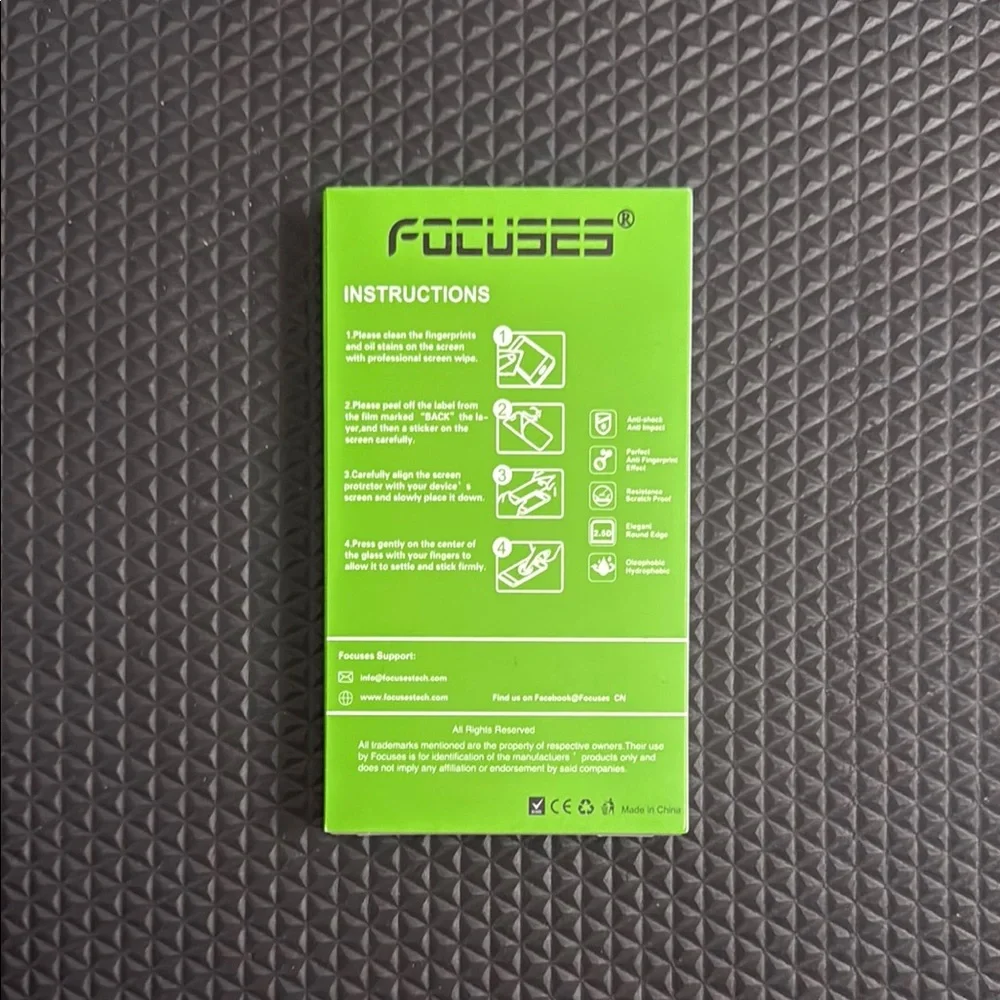 Focuses Tempered Glass Screen Protector